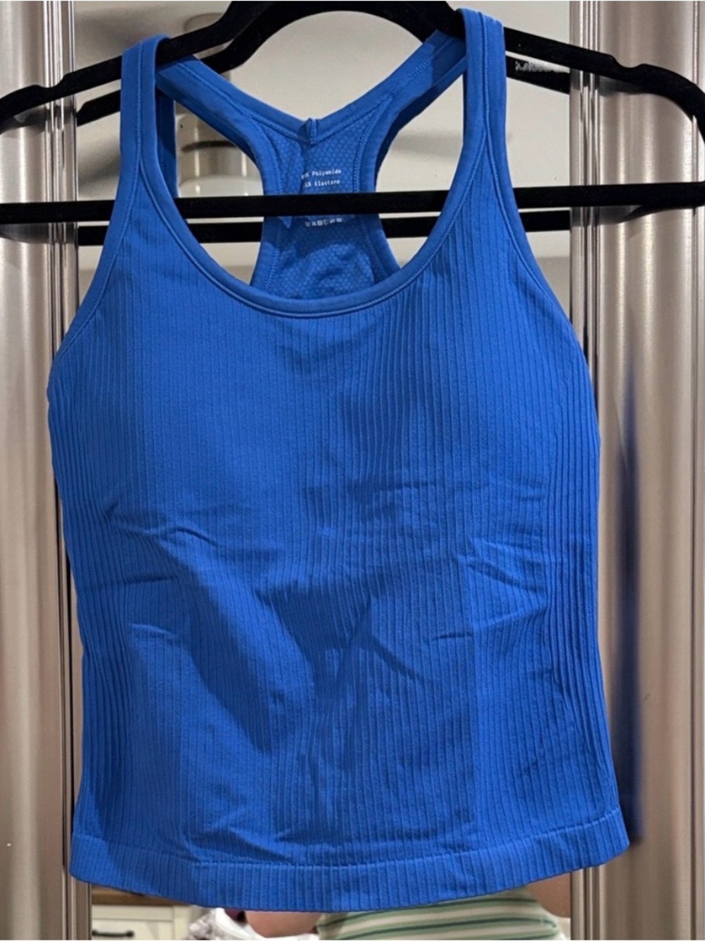 lots of 2 athletic racer back tank built in bra